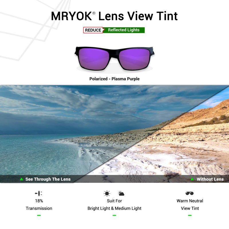 Mryok Polarized Replacement Lenses for Oakley Pit Boss 2 OO9137 - Plasma Purple - Image 4